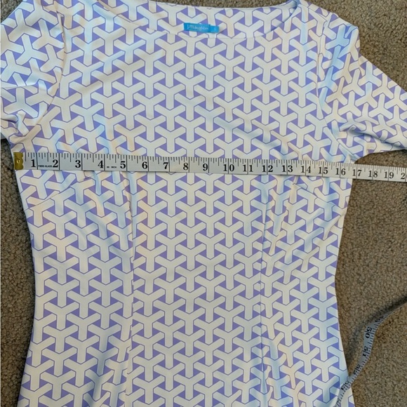 J.McLaughlin Mari boat Geometric shift 3/4 sleeve Catalina cloth Dress small NWT - Picture 9 of 14